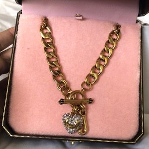 Juice Couture Pave Heart Necklace